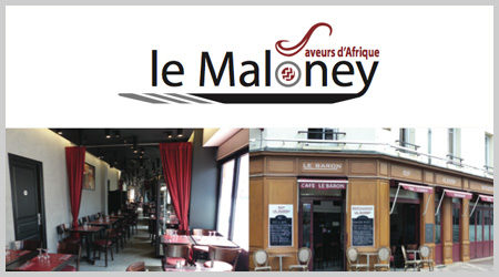 L'agence ekooo crée un flyer pour l'ouverture d'un restaurant Africain à Créteil, le Maloney.
