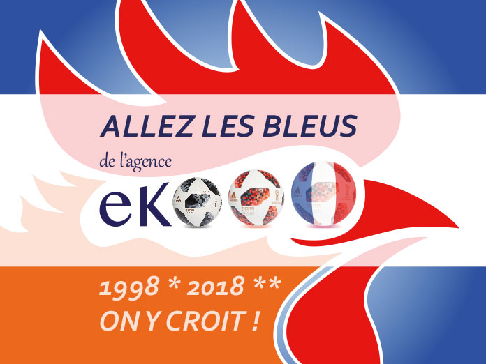 coupe du monde 2018 - Allez les bleus de l'agence ekooo